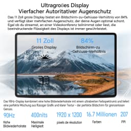 HONOR Pad X8a, 11-inch 90Hz High Refresh Rate HONOR FullView Eye Comfort Display, 4GB RAM+64GB ROM, Android 14, 8300mAh Ultra-large Battery, Large-amplitude Quad-speaker with Voice Enhancement
