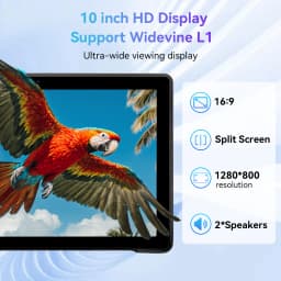 BUFO Octa‑Core Android 15 Tablet US Local Warehouse, 10.1 Inch IPS HD Screen Widevine L1 Support 30GB(6+24) RAM 128GB ROM 6200mAh Battery TF 1TB Expand Dual Camera