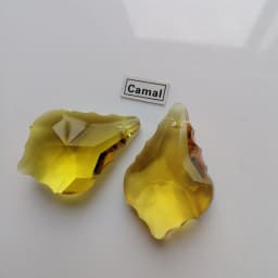 Camal 5PCS 38mm Colorful Maple Leaf K9 Crystal Glass Prisms Pendant SunCatcher Lamp Lighting Chandelier Parts Hanging Home Decor