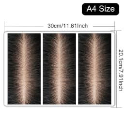 Microblading Practice Skin Pattern Sheet Pre-Printed Brow Mapping Guide Flexible Silicone Pad for Precise Hair Strokes & Shading
