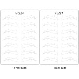 Microblading Practice Skin Pattern Sheet Pre-Printed Brow Mapping Guide Flexible Silicone Pad for Precise Hair Strokes & Shading
