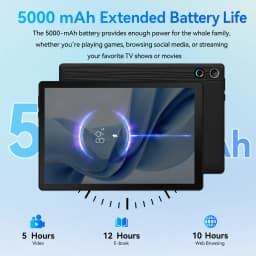 10.1 Inch Android 15 Tablet PC 24GB RAM 64GB ROM Octa Core Tablet with Widevine L1 WiFi Tablet for Students Back to School UK Stock