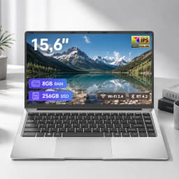 15.6 Inch Laptop Intel Celeron N3450 Quad Core,4GB/8GB RAM 128GB/256GB SSD DDR4, Full HD 1920x1080 IPS Display, Windows 11 Notebook, WiFi 5, HDMI, Webcam, Lightweight Computer for Study Office Business, France Stock Multi Language Keyboard Protective Fil
