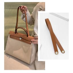 CRAZYSMITH 100% Genuine Leather Bag Strap For Hermes Herbag31 Short Shoulder Straps 110CM Modified Replacement Bag Accessories