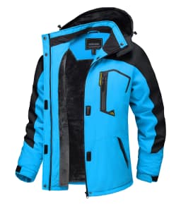 TACVASEN Winter Ski Snowboard Jacket Womens Waterproof Thermal Heavy Fleece Jackets Casual Work Rain Work Coat Windbreaker Parka