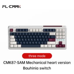 FL·ESPORTS CMK87-SAM Three-Mode Keyboard Full-Key Hot Swap 87-Key 2.4G Wireless Bluetooth Wired Mechanical Keyboard PBT Keycap