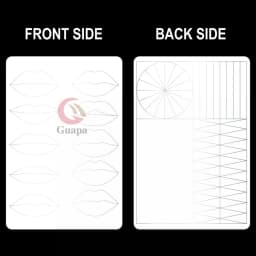 Microblading Practice Skin Pattern Sheet Pre-Printed Brow Mapping Guide Flexible Silicone Pad for Precise Hair Strokes & Shading