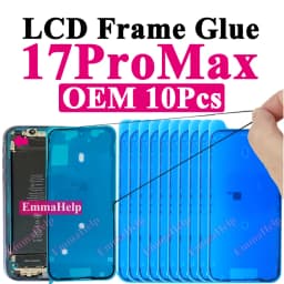 10pcs Waterproof Seal Sticker Back Cover Side For iPhone 16 Plus 15 Pro Max 14 17E Front LCD Display Adhesive Glue