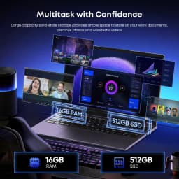 HYPERSTRIX 15.6 Inch 2-in-1 Touchscreen Laptop, 360° Flip Convertible Notebook, Core M3-8100Y, 16GB RAM 512GB SSD, FHD IPS Display, WiFi 5, BT 5.1, Lightweight Computer for Work, Study & Travel