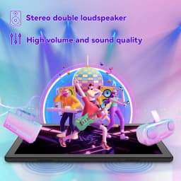 URAO A10L 10.1in Octa-Core Tablet Widevine L1 Full HD Streaming Support Updated Android 15 24GB Virtual RAM 64GB Storage 5000mAh Battery All Black Complete Accessory Bundle Portable Entertainment Tablet for UK