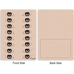 Microblading Practice Skin Pattern Sheet Pre-Printed Brow Mapping Guide Flexible Silicone Pad for Precise Hair Strokes & Shading