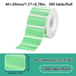40x20MM Compatible Phomemo M110 M220 M200 Self-Adhesive Color Laser Thermal Paper, E210 P50 Detong P1 HPRT T20 MAKER