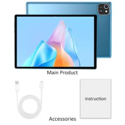 COLORROOM K10 10.1 Inch Android 13 Tablet 6GB RAM 32GB ROM 6000mAh HD IPS WiFi Bluetooth Dual Camera for Work Study Entertainmen