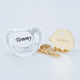 MIYOCAR personalized gold bling pacifier and all gold pacifier clip BPA free dummy unique design gift baby shower
