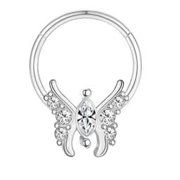 16G Stainless Steel Septum Ring Nose Hoop Ring Bee Bat Septum Piercing Cartilage Hoop Helix Tragus Daith Small Earrings
