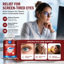 Astaxanthin Capsules - 24mg - Powerful Antioxidant Supplement Support Eye, Skin, Joint, Heart, Brain & Immune System Health