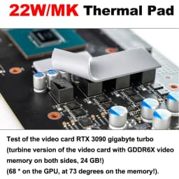 22W/mk 100x100mm Soft Thermal Pad Sheets 0.5mm 1.0mm 1.5mm 2.0mm 2.5mm Thick Silicone Thermal Conductive Gap Pads GPU CPU Laptop