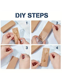 Keychain Necklace Paper Display Holder Keyring Organizers Cards Transparent Self-Sealing Bags for Making Packaging Findings