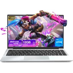 FUCHU 14.1 ” Laptop Intel Atom A3950 Windows 11 Laptops 12GB RAM 1TB 2TB SSD Portable Notebook Computer Gaming Office Leisure PC 1920*1080 HD 4K