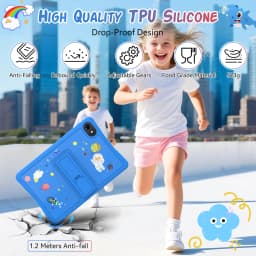 KINGRID K10 Kids Tablet 10'' Android 15 4GB RAM+8GB Expandable 64GB ROM 5G WiFi Widevine L1 5000mAh Kids Tablet PC Tablet Android Parental Control