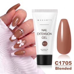 Makartt HEMA-Free Poly Nail Extension Gel 50ml, Hybrid Acrygel Builder Multi-Color, Long-Lasting French Manicure DIY Nail Art