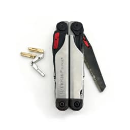 For Leatherman SURGE Thumb Stud Kit, Fast-Deployment Quick-Action Mod with Tritium Slot, 7075 Alu/Brass EDC Upgrade