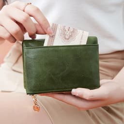 Retro Wallet Women's Short Three Fold Large Capacity Double Zipper ID Credit Card Holder Minimalist Solid Color Lady Coin Purse