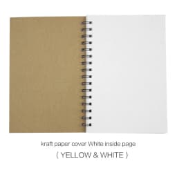 STONEGO Soft Cover Spiral Notebook Natural Environmentally Blank Sketch Book Pad Notepad Unlined Kraft Paper Cover