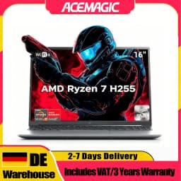 ACEMAGIC S16 16 Inch Laptop 24GB LPDDR5 RAM 512GB SSD AMD Ryzen 7 H255 Windows 11 Pro WiFi 6 Notebook AMD Radeon™ 780M Backlit Keyboard up to 4.9GHz 180° Foldable