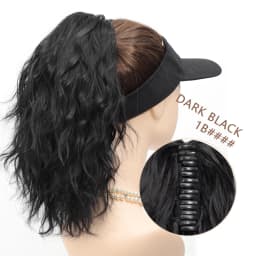 14‘’ Synthetic Short Wave Ponytail Claw Clip in Hair Extension Black Brown Gold Hairpiece for Women