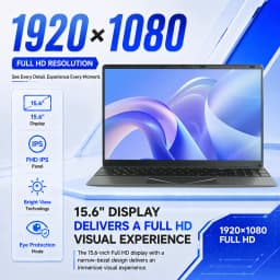Brand New 15.6" Laptop Computer Intel Core i3-6100U 8GB 16GB RAM 256GB 512GB SSD Notebook Windows 10 Pro FHD IPS 1920x1080 Screen WiFi 5 Bluetooth 5.2 Business Office Laptop Backlit Keyboard Lightweight Portable PC with Keyboard Cover Multilingual systems