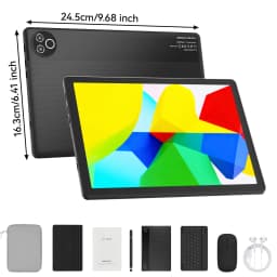 URAO 10.1 Inch Android 15 Tablet PC 20GB RAM 64GB ROM A333 Five Core Processor HD Display WiFi Tablet Computer with Keyboard Mouse Optional Portable Tablet for Study Entertainment UK Local Stock Tax Included