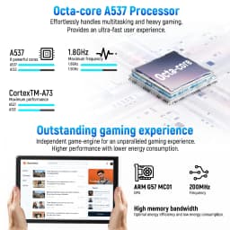 10.1 Inch Android 16 Tablet Set 30GB(6+24) RAM 128GB ROM A537 Octa-Core IPS 1280*800 Tablet PC With Keyboard Mouse Stylus Pen Earphone 6000mAh Widevine L1 Certified Black Tablet Bundle