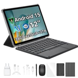 Blackview MEGA 2 Tablet PC Set With Keyboard, Mouse, Stylus, 12'' 2K Display 12GB+24GB RAM 256GB ROM, Android 15 Tablet, 9000mAh