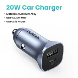 UGREEN 30W Car Charger Dual Port QC 4.0 3.0 Fast Charging For iPhone 14 13 12 Xiaomi Huawei Samsung Supercharge Type C Charger