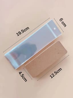 Keychain Necklace Paper Display Holder Keyring Organizers Cards Transparent Self-Sealing Bags for Making Packaging Findings