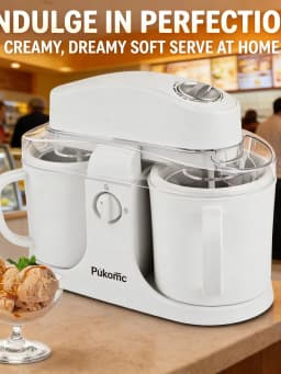Dual-Cup Ice Cream & Popsicle Maker, DIY Homemade Frozen Dessert, Add Fruits & Powdered Sugar for Custom Flavors, Easy to Use