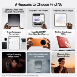 Oppo Find N6 Gloabl Version Foldable Mobile Phone 8.12' Screen 200.0MP Camera Snapdragon 8 Elite Gen 5 OTA 80W SuperCharger