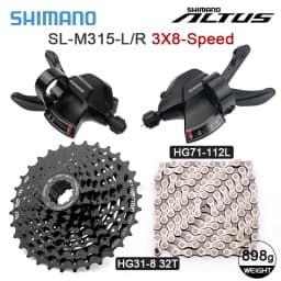 Shimano Acera Altus M360 24S Groupset 3x8 Speed M315 Shifter M310 Derailleur HG31-8 Cassette 8S K7 HG70 HG41Chain 112 Links