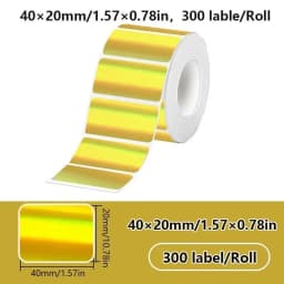40x20MM Compatible Phomemo M110 M220 M200 Self-Adhesive Color Laser Thermal Paper, E210 P50 Detong P1 HPRT T20 MAKER