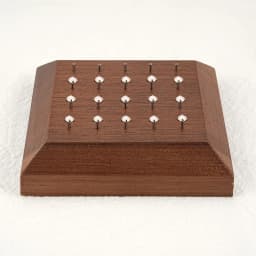 Black Walnut Solid Wood Display Stand for 16G 14G Body Piercing Jewelry 20 Holes Display Holder