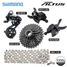 Shimano Acera Altus M360 24S Groupset 3x8 Speed M315 Shifter M310 Derailleur HG31-8 Cassette 8S K7 HG70 HG41Chain 112 Links