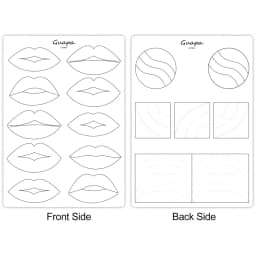 Microblading Practice Skin Pattern Sheet Pre-Printed Brow Mapping Guide Flexible Silicone Pad for Precise Hair Strokes & Shading