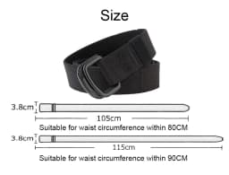 Maikun Double Metal Buckle Belt Elastic Nylon Elastic Men's Trendy Casual Belt Canvas Braided Belt