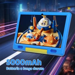 KT1007 10.1 Inch Kids Tablet Android 13 GO 6GB(2+4GB Virtual) 64GB ROM 1280*800 LCD Display 5000mAh Battery Shock‑Proof EVA Case Kickstand Parental Control Educational Learning Tablet For Boys Girls US Local Warehouse