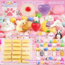 Jumbo Kawaii Squishy Slow Rising Squeeze PU Popcorn Animals Anti Stress Relief Squishies Toy Christmas Gift For Children Kids