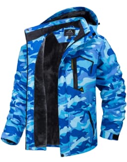 TACVASEN Winter Ski Snowboard Jacket Womens Waterproof Thermal Heavy Fleece Jackets Casual Work Rain Work Coat Windbreaker Parka