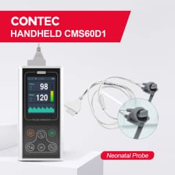 CONTEC Handheld Fingertip Pulse Oximeter Sleep Heart Rate Monitor Adult Neonatal Pediatric Vet Veterinary SPO2 PR PI(Option)
