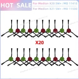 Fit For Medion X20 SW+ / MD 11415, Medion X21 SW+ / MD 11500 Vacuum Parts Main Roller Side Brush Hepa Filter Mop Cloth Dust Bag