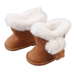 Winter Warm Doll Clothes Outfit For American 18 Inch Girl& 43Cm Baby New Born Doll Shoes Grid Coat Suit For Generation Toy Girl
